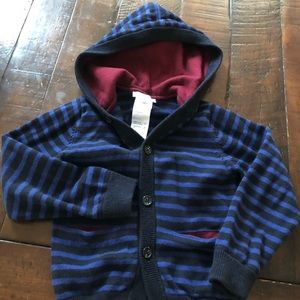 Jacadi hooded cardigan 4T Cotton/wool blend.